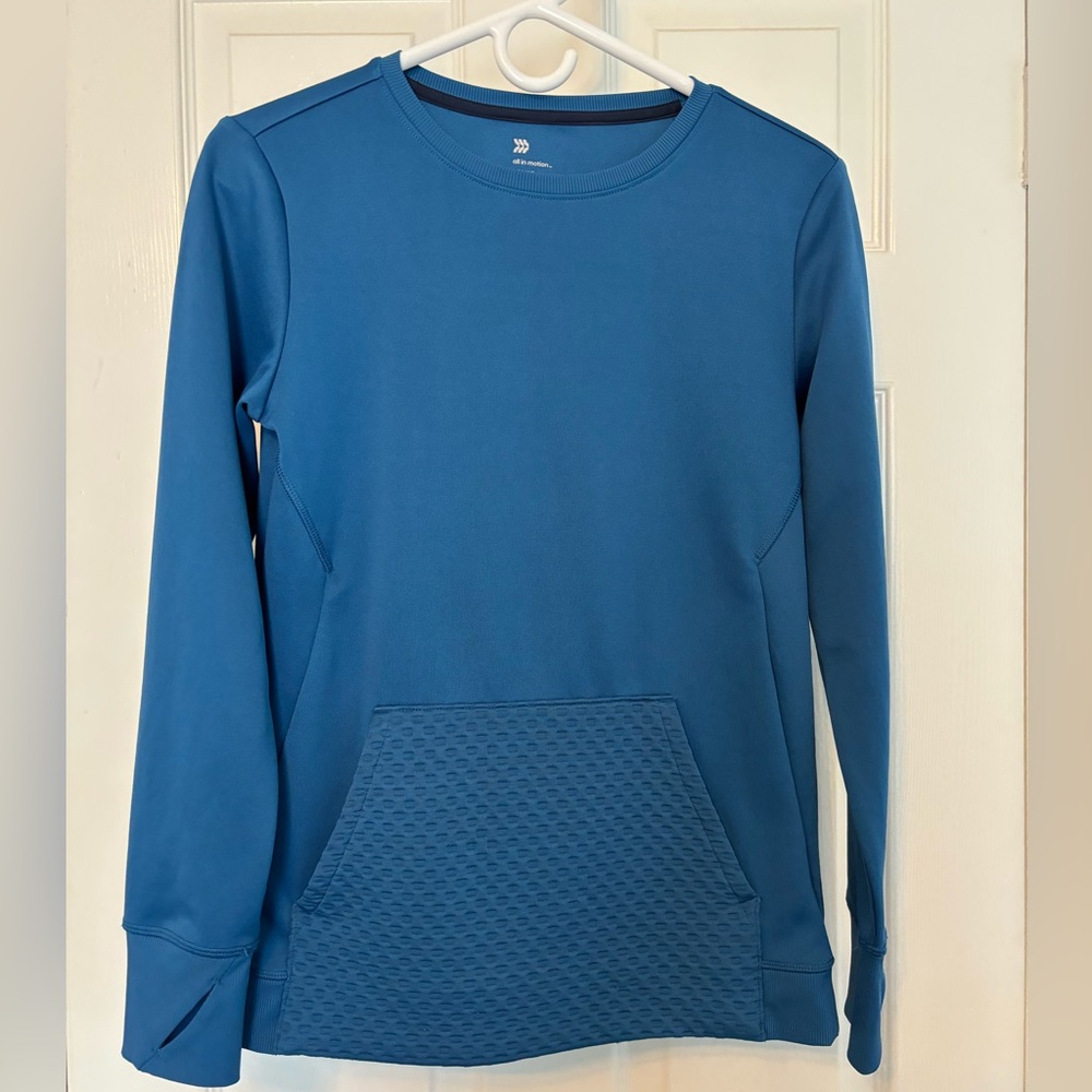 All In Motion Boys Long Sleeve Performance Crewneck Shirt Size Large 12/14 Blue